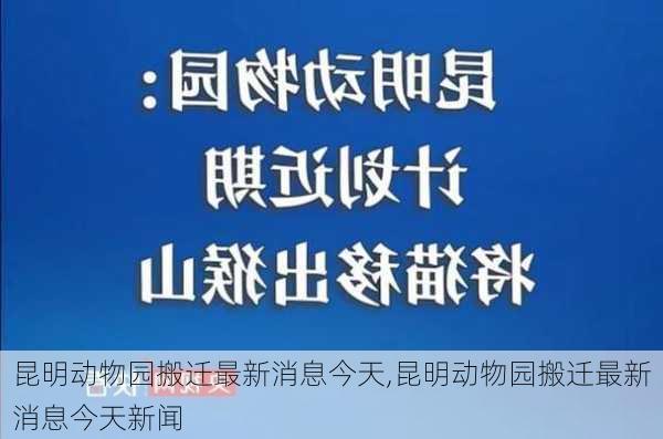 昆明动物园搬迁最新消息今天,昆明动物园搬迁最新消息今天新闻