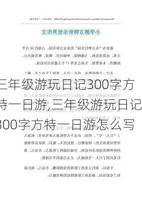 三年级游玩日记300字方特一日游,三年级游玩日记300字方特一日游怎么写