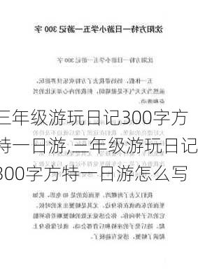 三年级游玩日记300字方特一日游,三年级游玩日记300字方特一日游怎么写