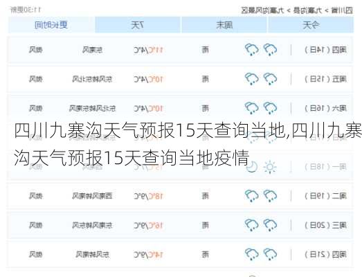 四川九寨沟天气预报15天查询当地,四川九寨沟天气预报15天查询当地疫情