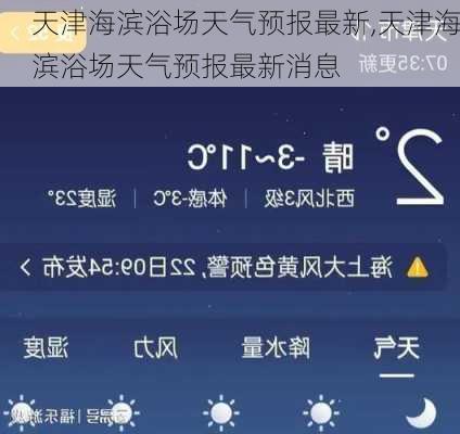 天津海滨浴场天气预报最新,天津海滨浴场天气预报最新消息