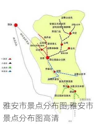 雅安市景点分布图,雅安市景点分布图高清