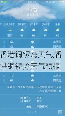 香港铜锣湾天气,香港铜锣湾天气预报