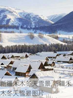 新疆禾木冬天雪景,新疆禾木冬天雪景图片