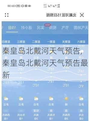 秦皇岛北戴河天气预告,秦皇岛北戴河天气预告最新