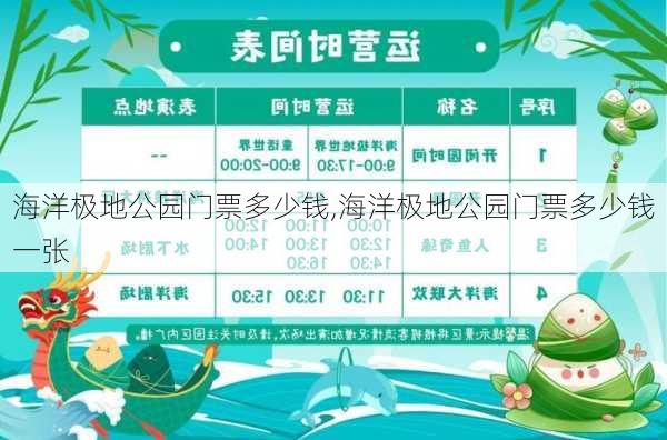 海洋极地公园门票多少钱,海洋极地公园门票多少钱一张