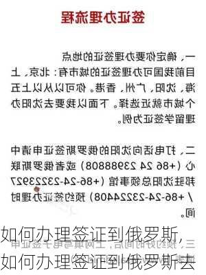 如何办理签证到俄罗斯,如何办理签证到俄罗斯去