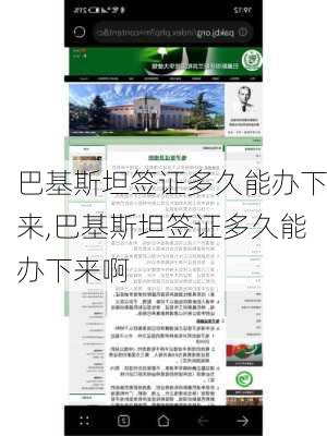 巴基斯坦签证多久能办下来,巴基斯坦签证多久能办下来啊