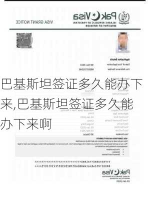 巴基斯坦签证多久能办下来,巴基斯坦签证多久能办下来啊