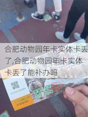 合肥动物园年卡实体卡丢了,合肥动物园年卡实体卡丢了能补办吗