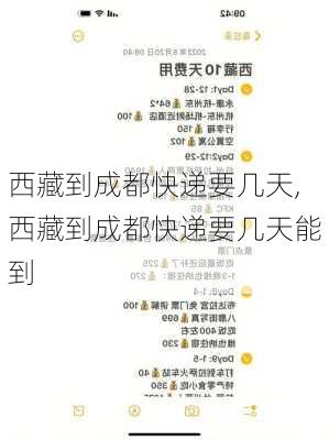 西藏到成都快递要几天,西藏到成都快递要几天能到