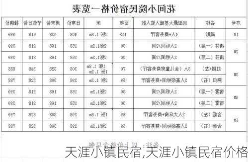 天涯小镇民宿,天涯小镇民宿价格