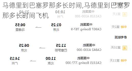 马德里到巴塞罗那多长时间,马德里到巴塞罗那多长时间飞机