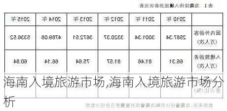 海南入境旅游市场,海南入境旅游市场分析