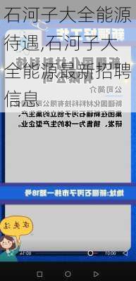 石河子大全能源待遇,石河子大全能源最新招聘信息