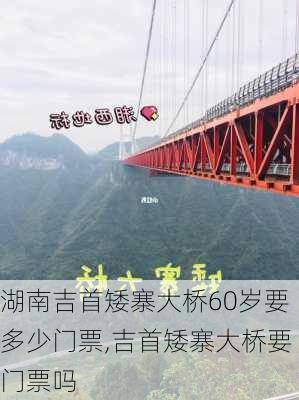 湖南吉首矮寨大桥60岁要多少门票,吉首矮寨大桥要门票吗