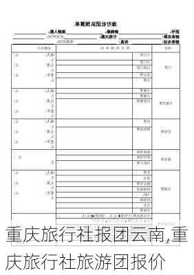 重庆旅行社报团云南,重庆旅行社旅游团报价