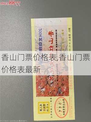 香山门票价格表,香山门票价格表最新