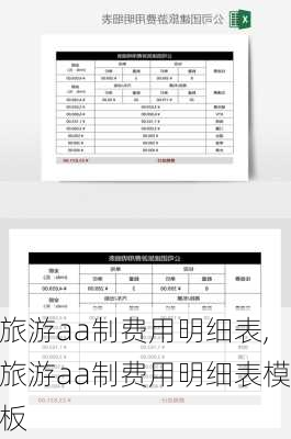 旅游aa制费用明细表,旅游aa制费用明细表模板