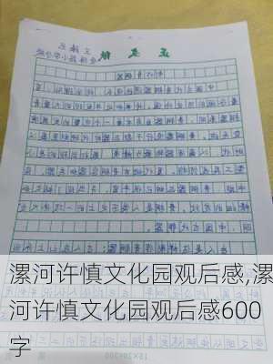 漯河许慎文化园观后感,漯河许慎文化园观后感600字