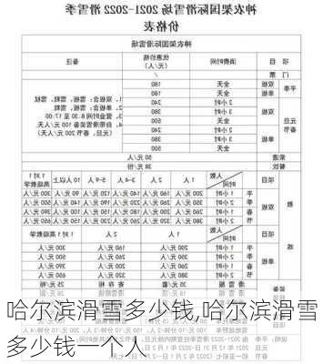 哈尔滨滑雪多少钱,哈尔滨滑雪多少钱一个人