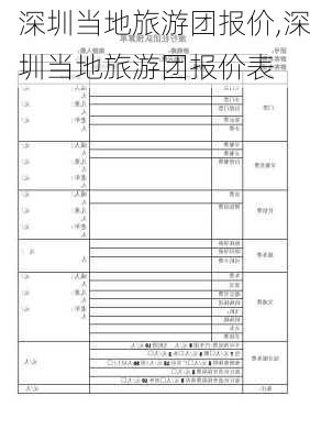 深圳当地旅游团报价,深圳当地旅游团报价表