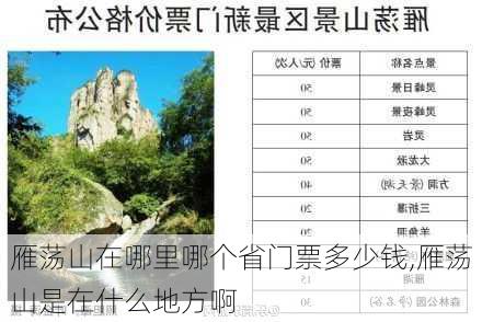 雁荡山在哪里哪个省门票多少钱,雁荡山是在什么地方啊