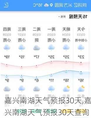 嘉兴南湖天气预报30天,嘉兴南湖天气预报30天查询