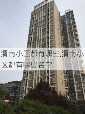 渭南小区都有哪些,渭南小区都有哪些名字