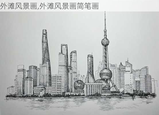 外滩风景画,外滩风景画简笔画